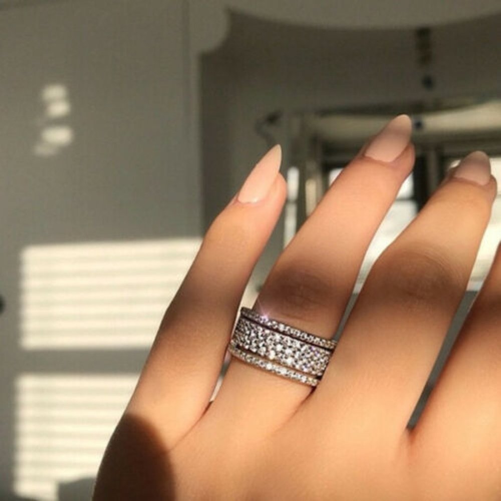 Elegant 925 Silver White Sapphire fashion ring - Picture 2 of 4